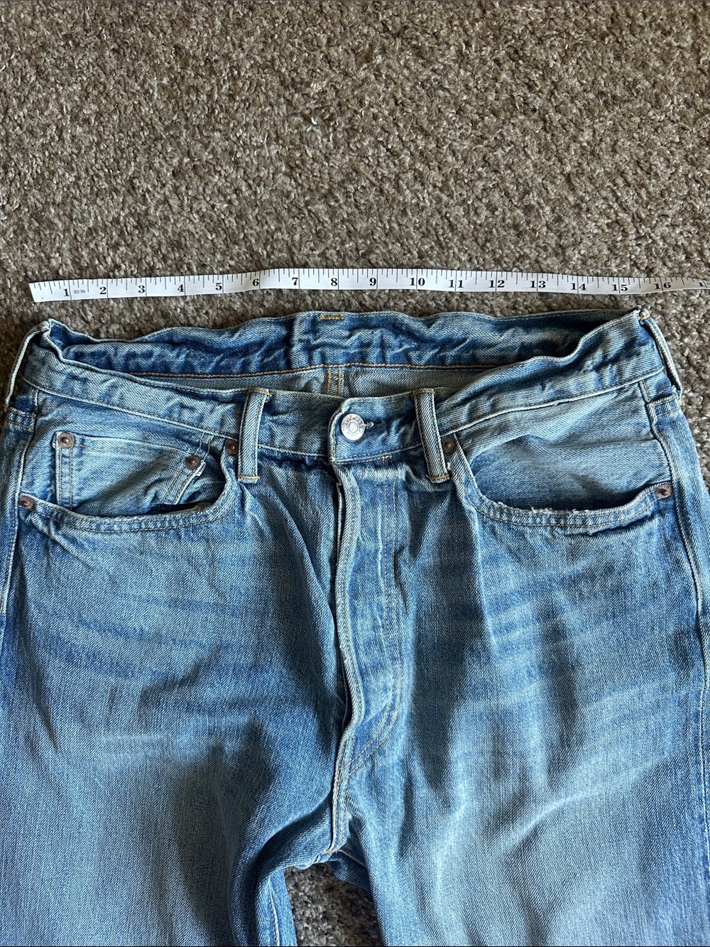 3 Buck Mason Cowboy Cut Loomstate Selvedge Jeans - 32x34 - USA - Picture 8 of 13